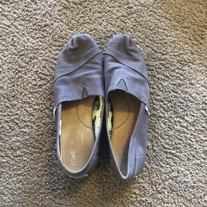 Dark grey slip on shoes